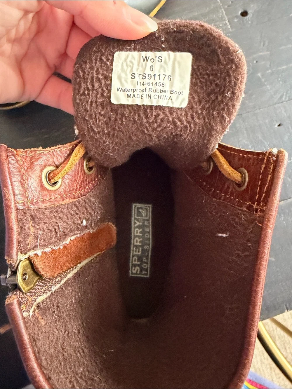 Sperry leather upper